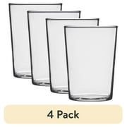(4 pack) Mainstays Arabella Drinking Glass, 16 oz Clear Tumbler