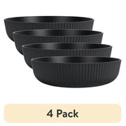 4 pack 4 pack 4 pack 4 pack Mainstays Recycled Plastic Dinner Bowl, Black, 42 oz