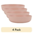 thumbnail interactive-video image 1 of (4 pack) Mainstays - Blush Pink Eco-Friendly Recycled Plastic Dinner Bowl, 43-Ounce, 1 of 7