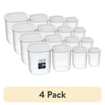 thumbnail interactive-video image 1 of (4 pack) Mainstays 8-Piece Plastic Pantry Food Storage Container Set, Kitchen Pantry Organizer Canisters for Dry Food Storage and Pantry Organization, 1 of 9