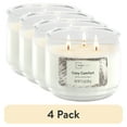 thumbnail interactive-video image 1 of (4 pack) Mainstays 3-Wick Scented Glass Jar Candle, Cozy Comfort, 11.5oz., 1 of 12