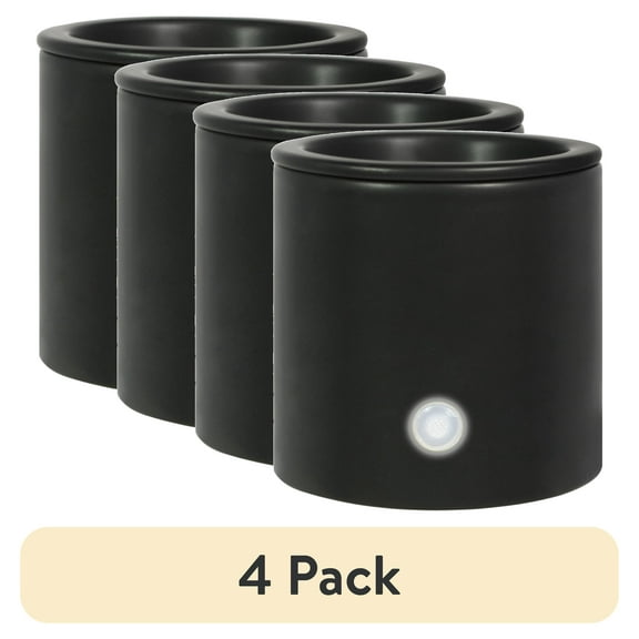 (4 pack) Mainstays Electric 18-Watt Ceramic Wax Melt Warmer, Black