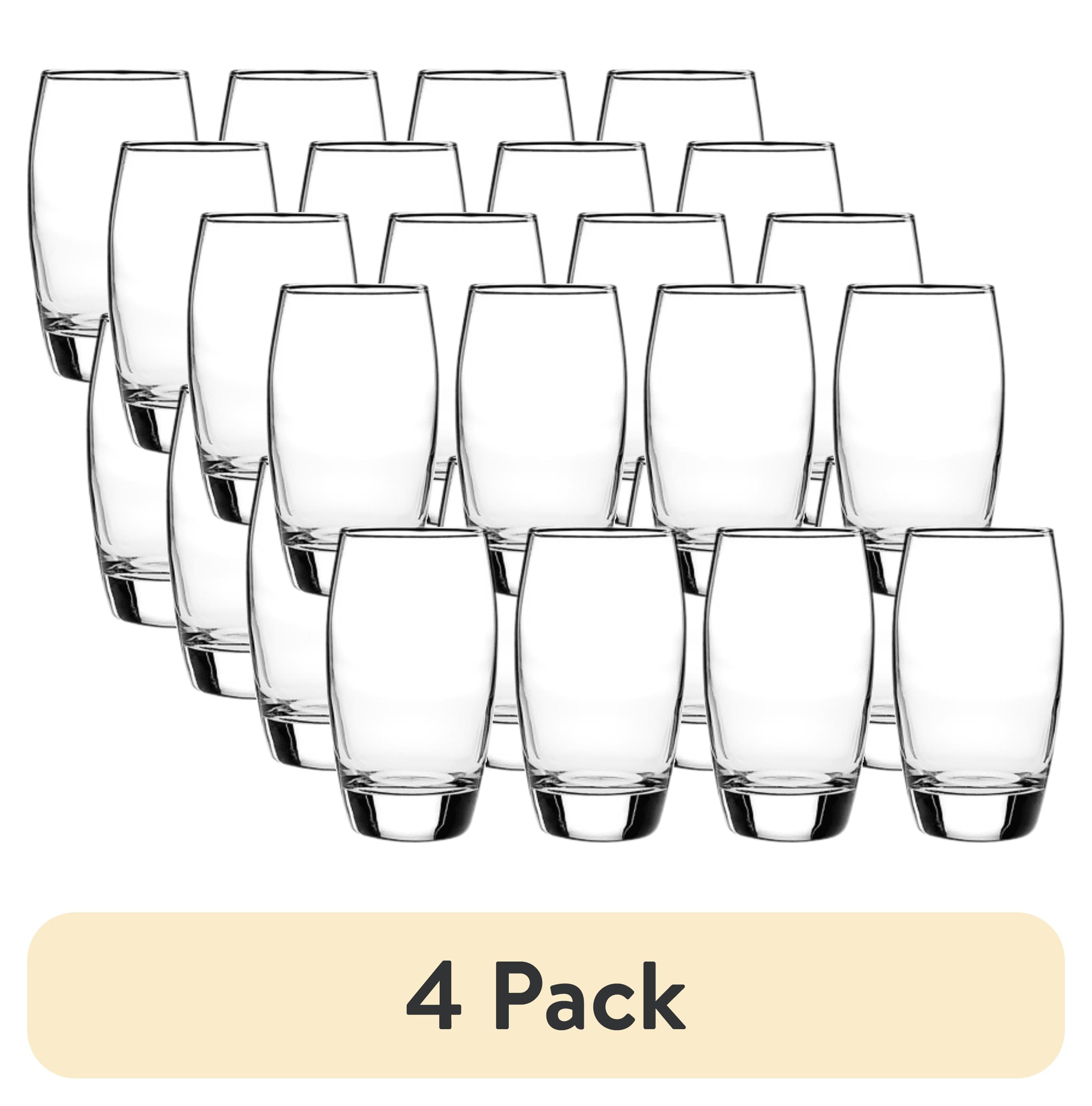 (4 pack) Mainstays Ellendale 8-Piece 16 oz Glass Drinkware Set