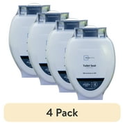 (4 pack) Mainstays Elongated Toilet Seat in White