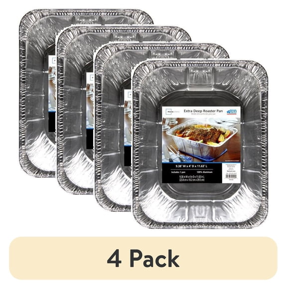 (4 pack) Mainstays Extra Deep Roaster Pan
