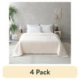 thumbnail image 1 of (4 pack) Mainstays Faux Shearling Blanket, Ivory, Full/Queen 90"X90", for Adult, 1 of 8