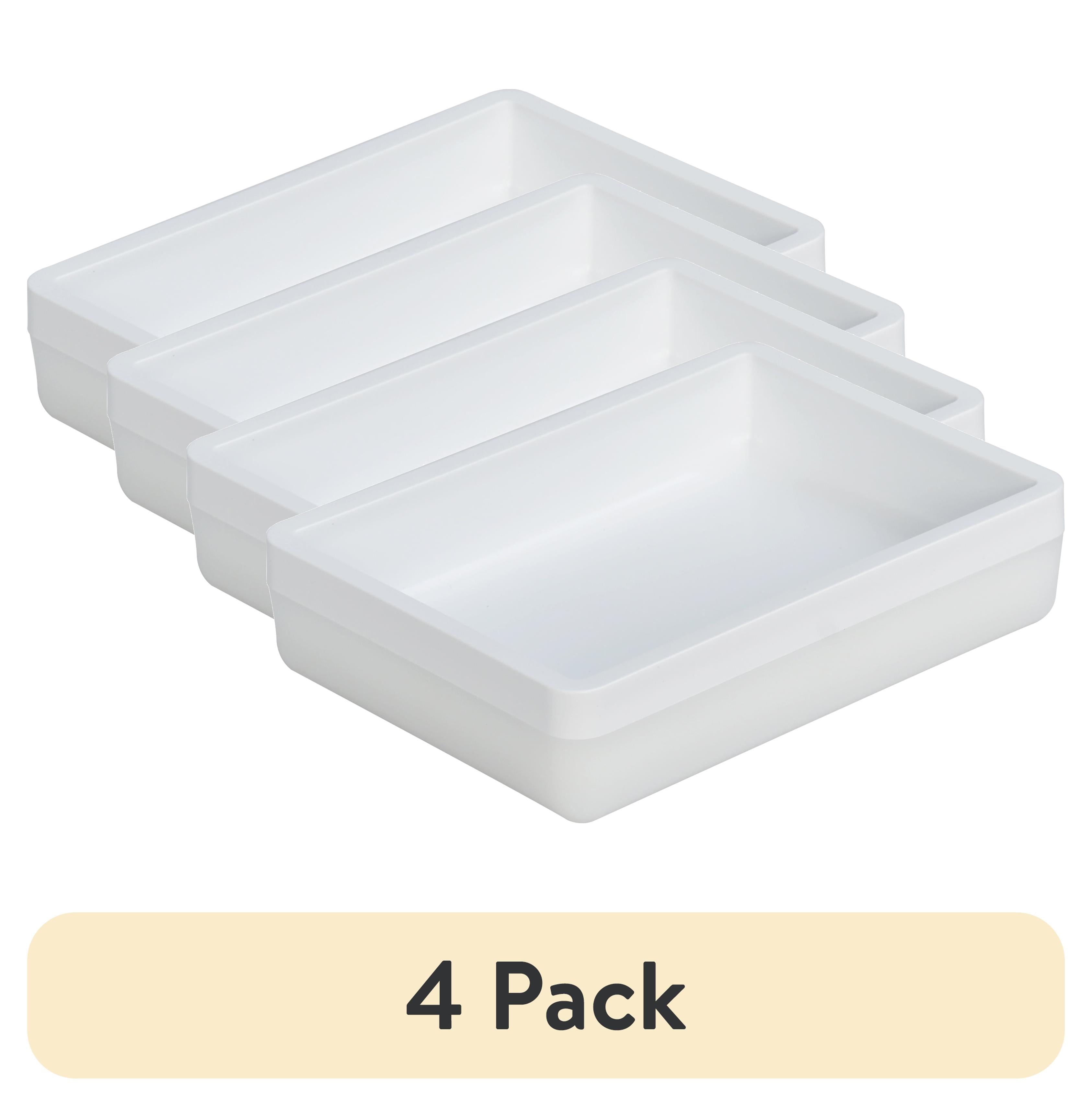 (4 pack) Mainstays Frosted White Plastic Soap Dish