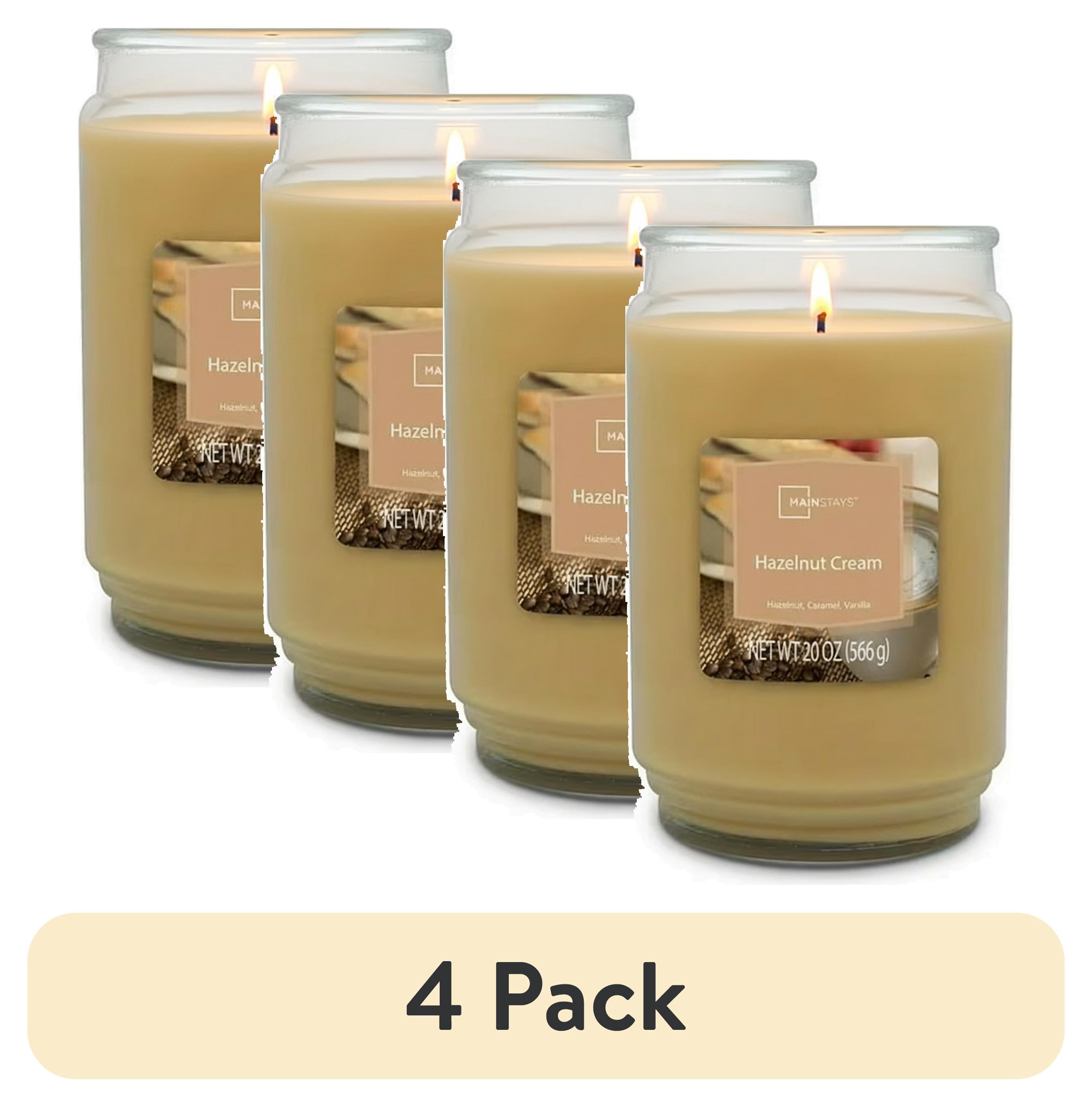 Mainstays Hazelnut Cream Single-Wick Glass Jar Candle 20 oz
