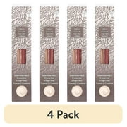 4 pack Mainstays Incense Kit, Dragons Blood, Lavender, Sandalwood Fragrances Light Brown, 40 Pack with Holder
