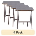 thumbnail image 1 of (4 pack) Mainstays Modern XL Oversized Folding Tray Table, Espresso, 1 of 14