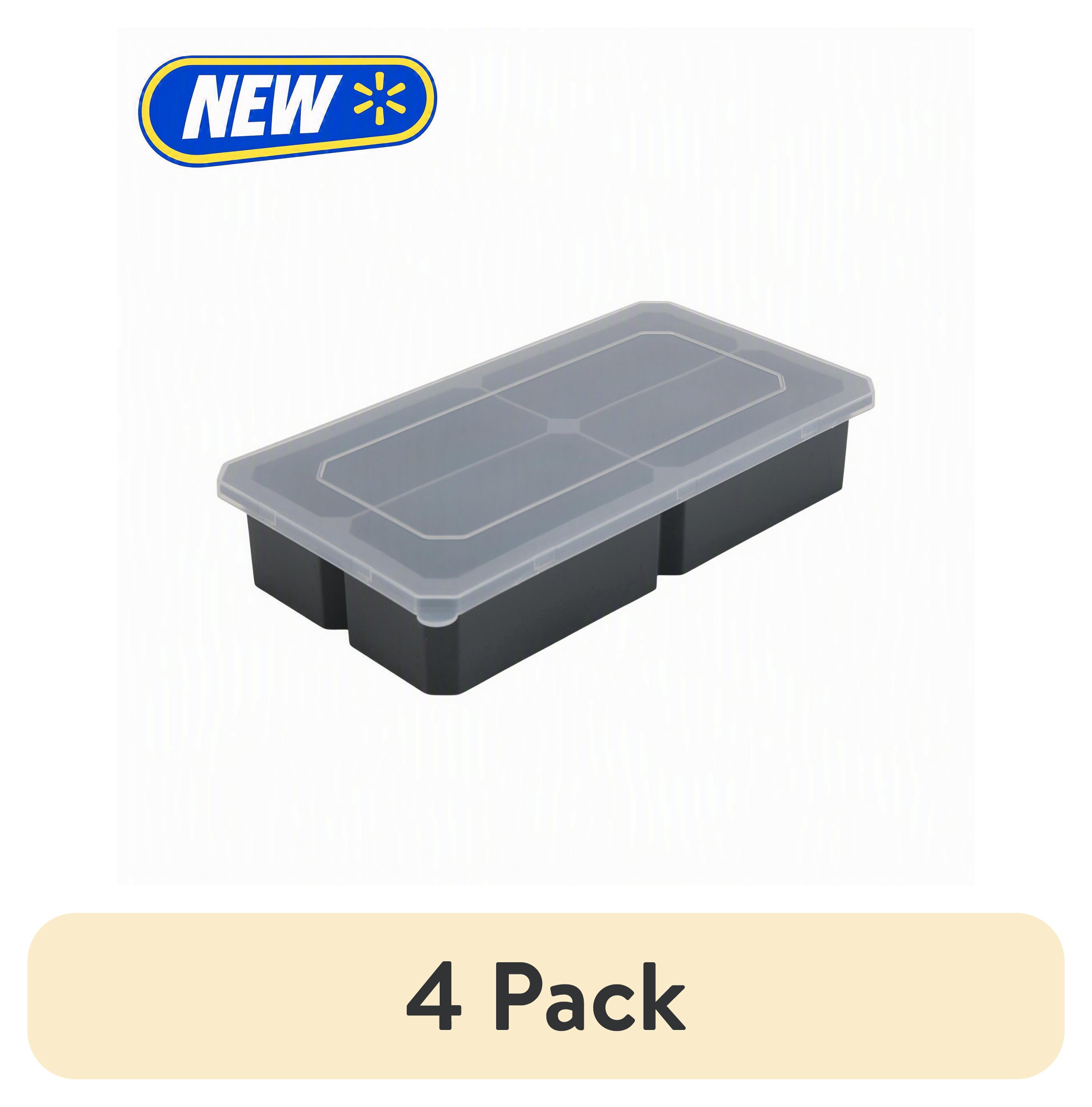 (4 pack) Mainstays BPA-Free Dishwasher Safe Ice Cube Tray for Meal Prep and Freezer Organization