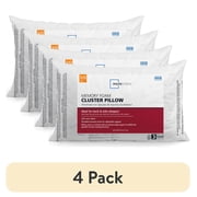(4 pack) Mainstays Memory Foam Cluster Bed Pillow, Standard/Queen