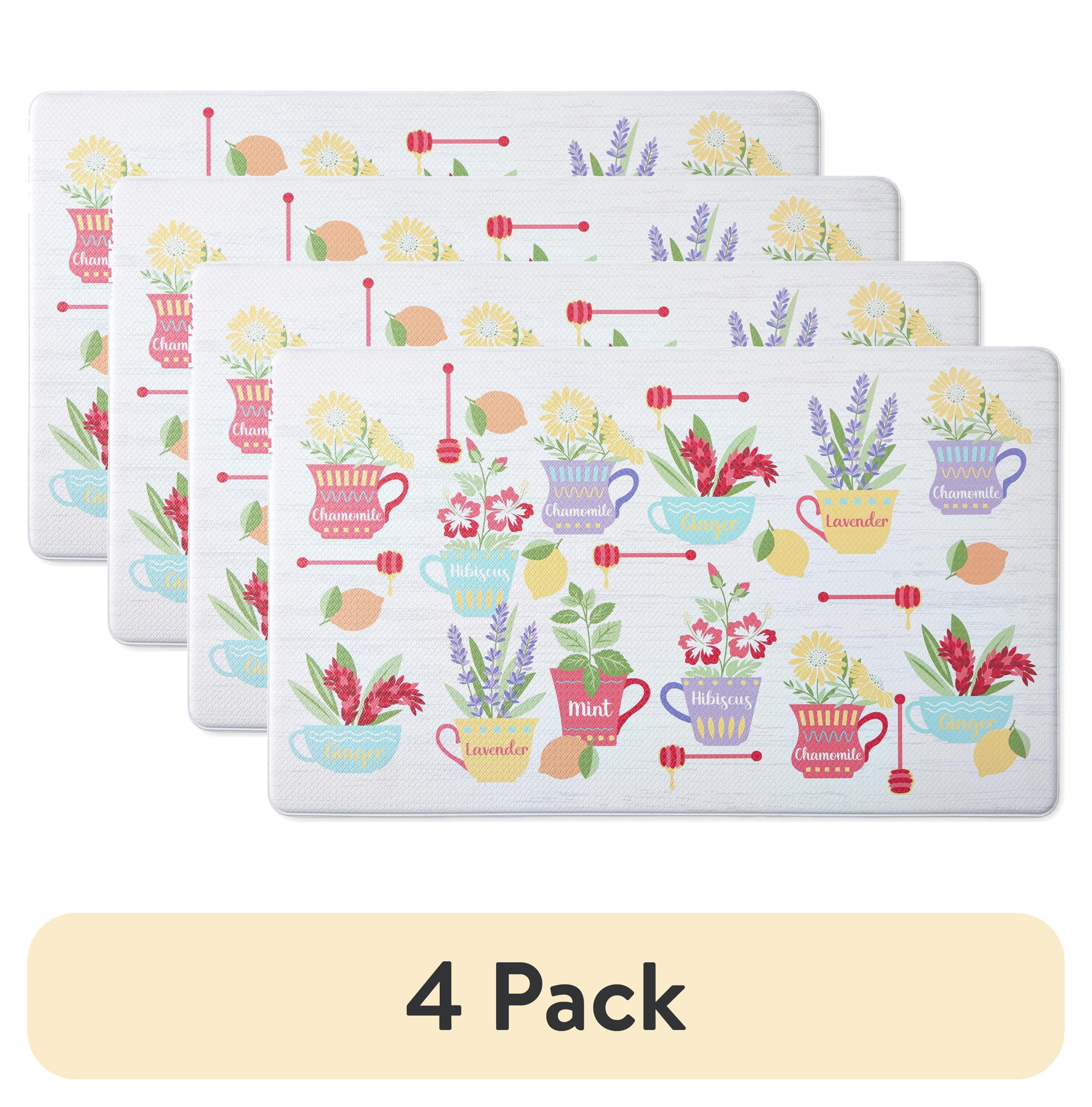 Mainstays Multicolor Kitchen Mat, Herbal Tea, 18