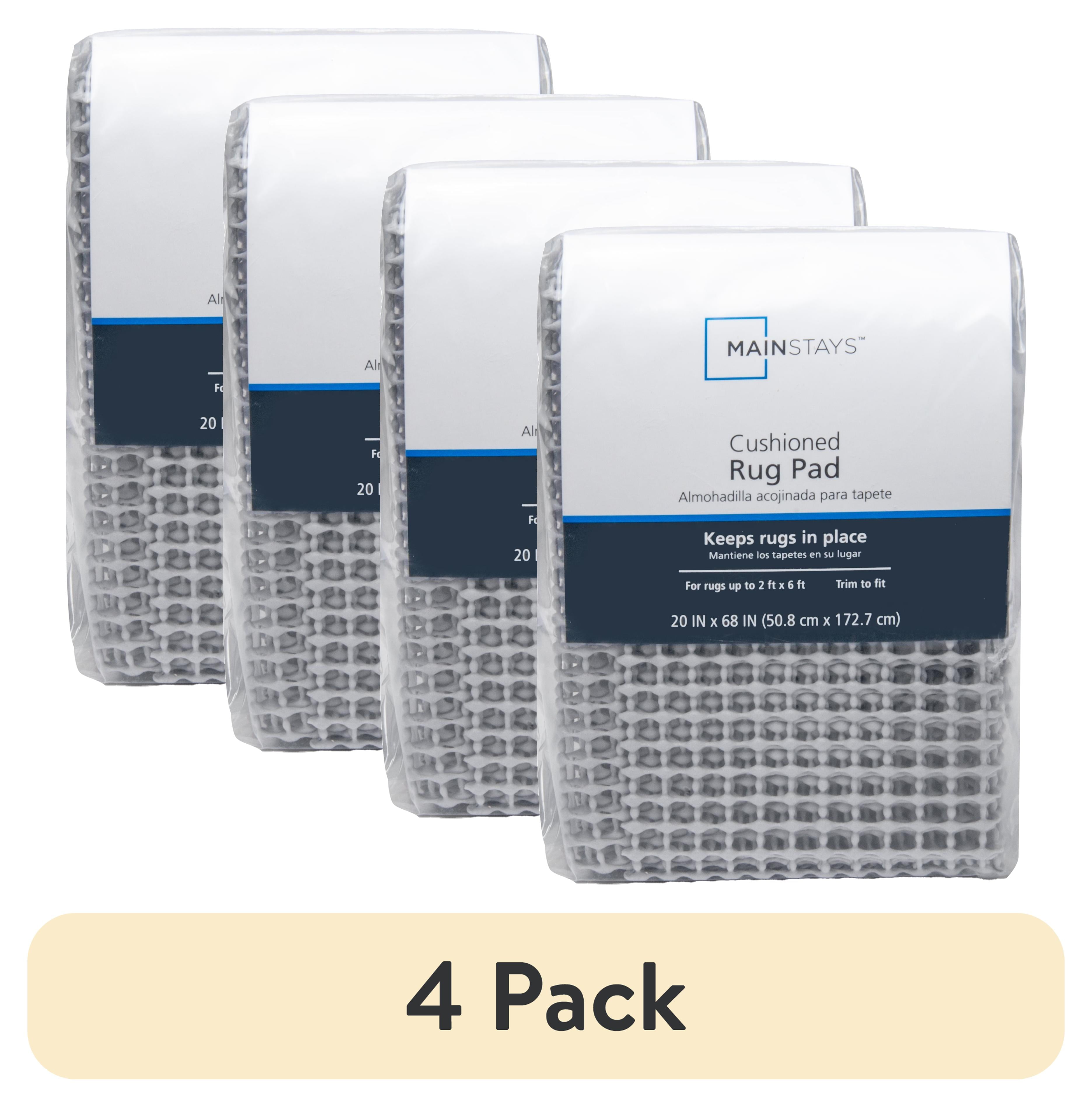 (4 pack) Mainstays Non-Skid, Non-Slip, PVC-coated Polyester Rug Pad ...