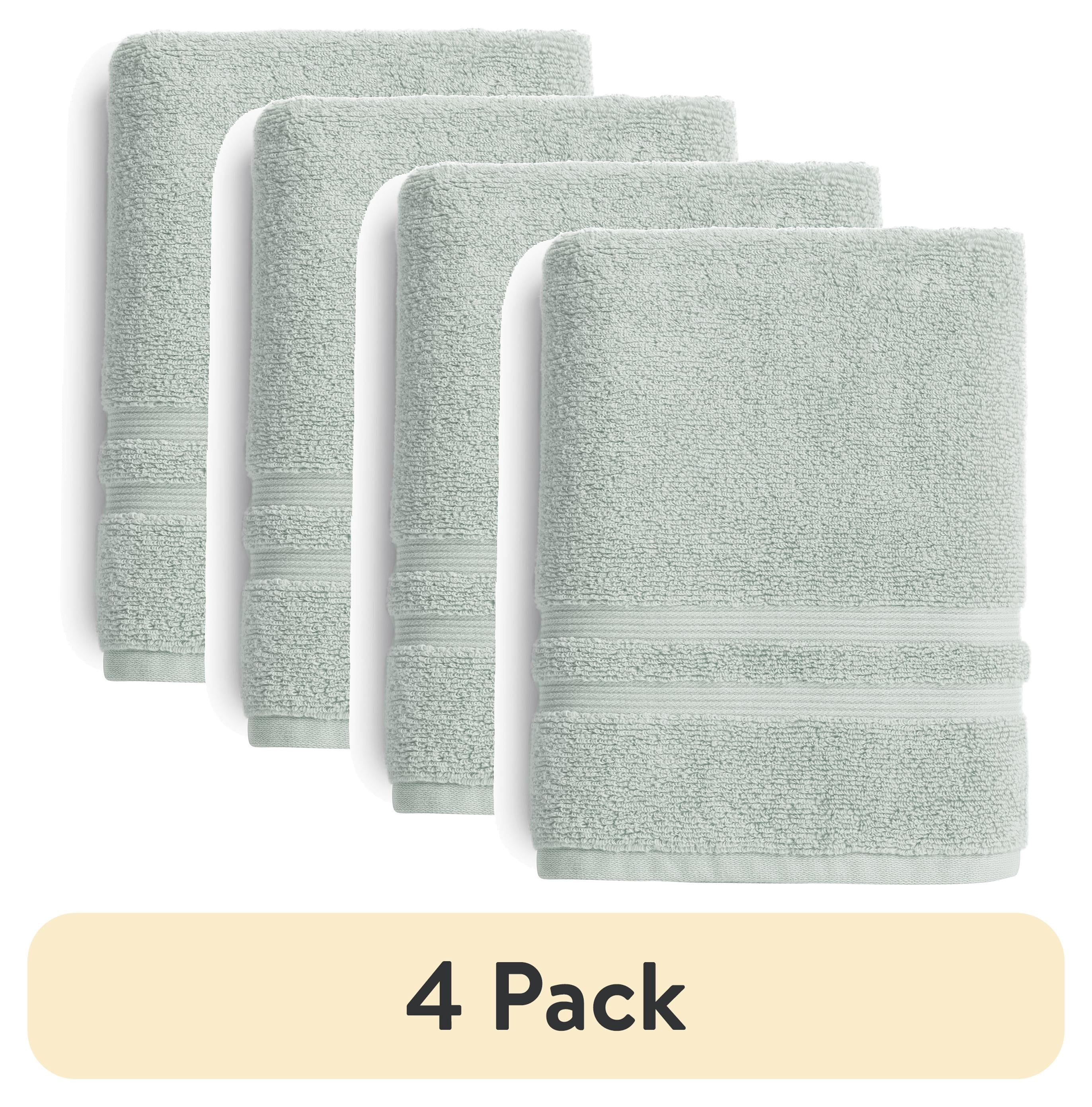 (4 pack) Mainstays Performance Bath Towel, Quick Dry, Fade Resistant