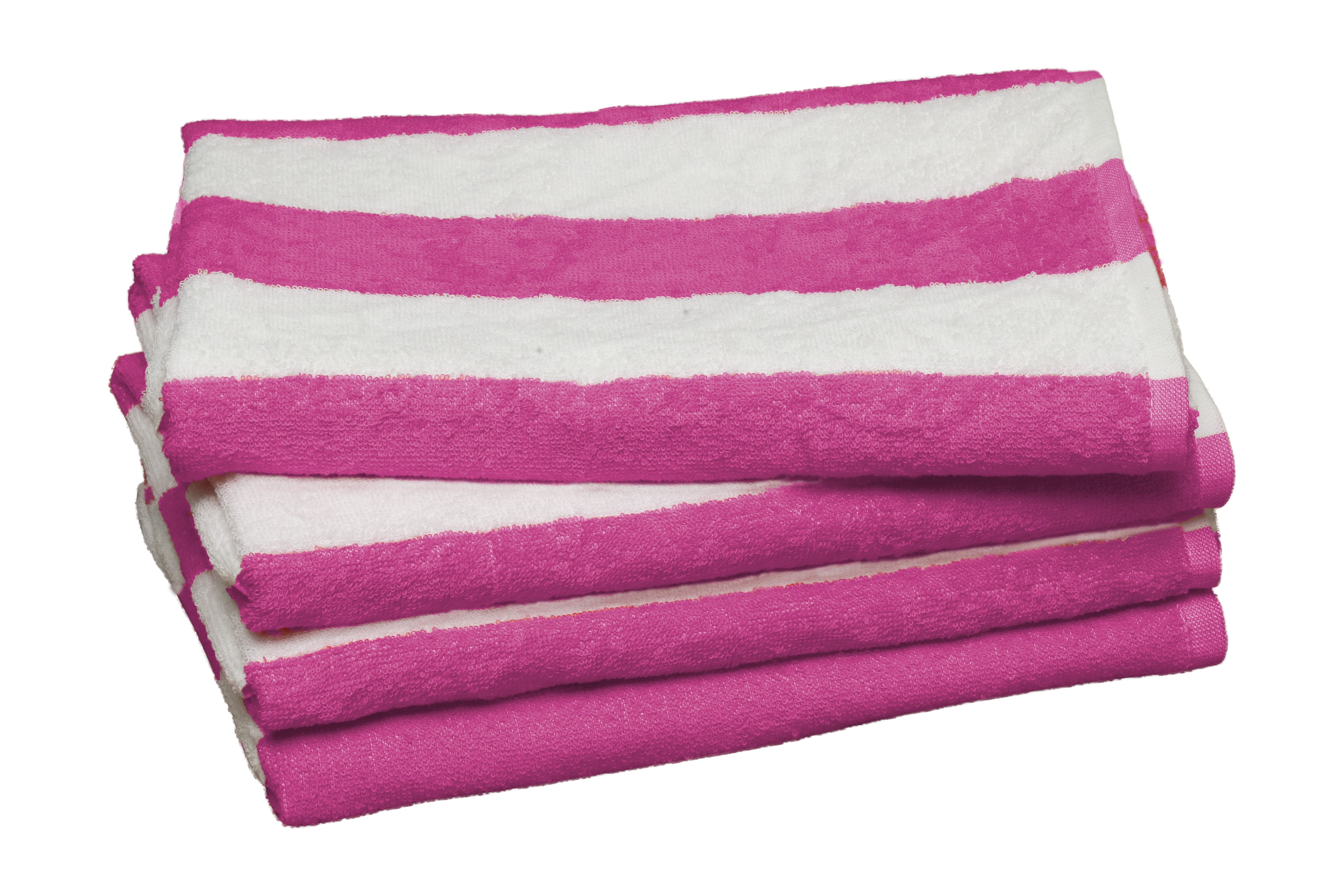 BY LORA Cabana Cotton Beach Towels – 2 Pack, 35x60 Inches, Highly Absorbent, Soft Velour Terry
