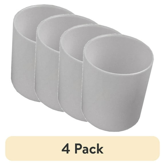 (4 pack) Mainstays Plastic 4 Piece Bath Accessory Set, White for All Ages