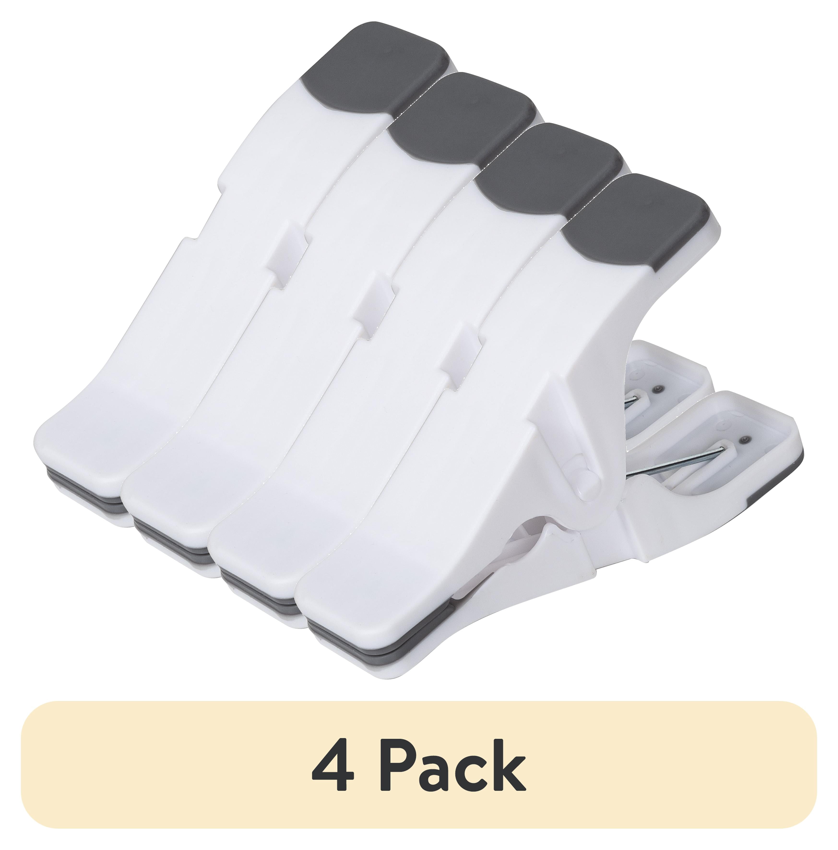 (4 pack) Mainstays Plastic Jumbo Clothespins, Strong Grip, White, 18‑Count