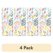 (4 pack) Mainstays Printed Cotton Kitchen Towel, Meadow Floral, 15 in x 25 in, 1 Piece