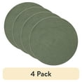 thumbnail image 1 of (4 pack) Mainstays Round Braided Placemat - Hedge Green - 14" Diameter, Polyester, 1 of 8