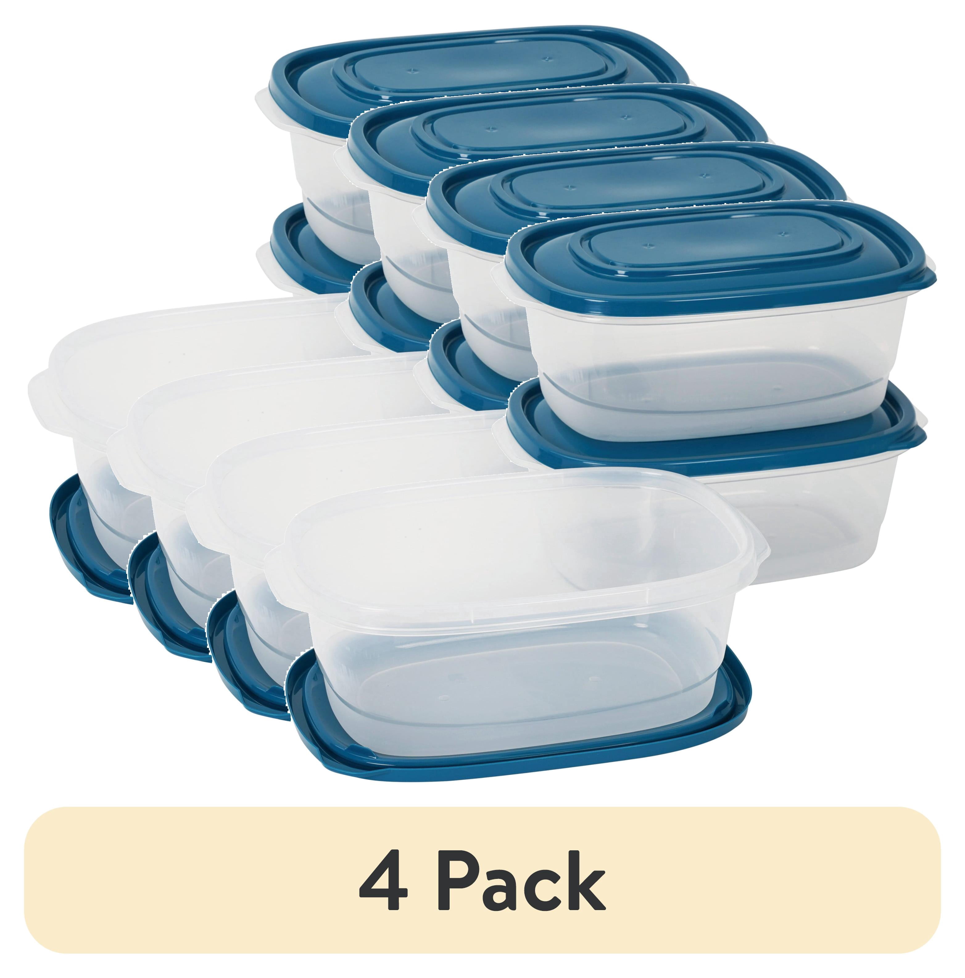(4 pack) Mainstays Semi Durable Square 8cup Plastic Food Storage Container 3 Pack, A Practical Choice for Dry Goods and Bulk Ingredients