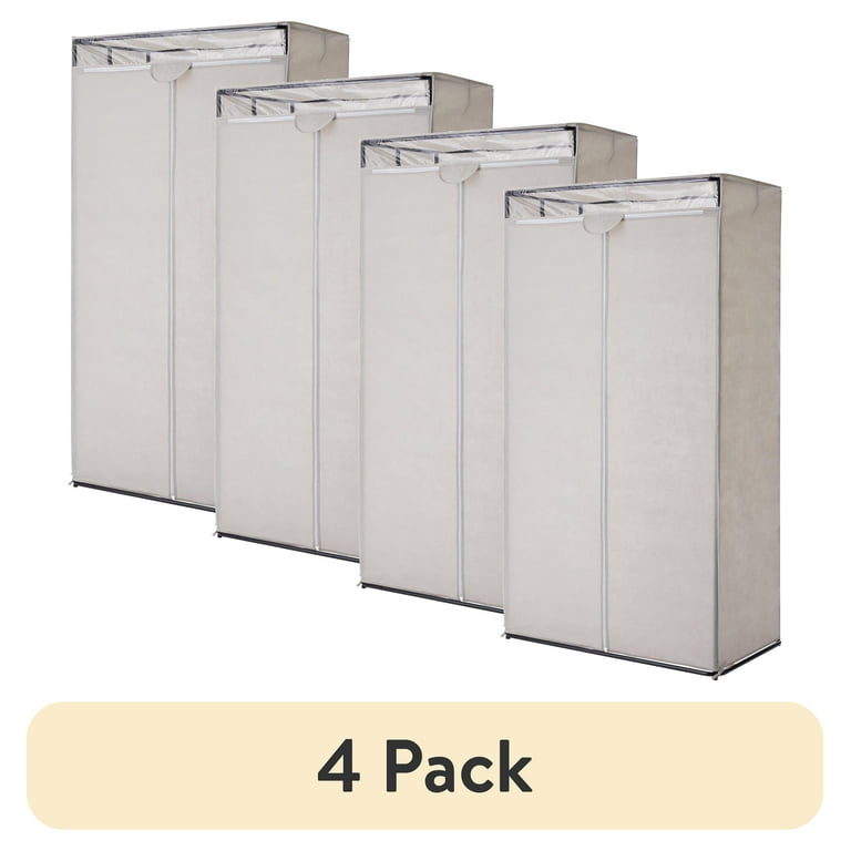 4 pack) Mainstays Single Tier Zippered Steel Adult Clothes