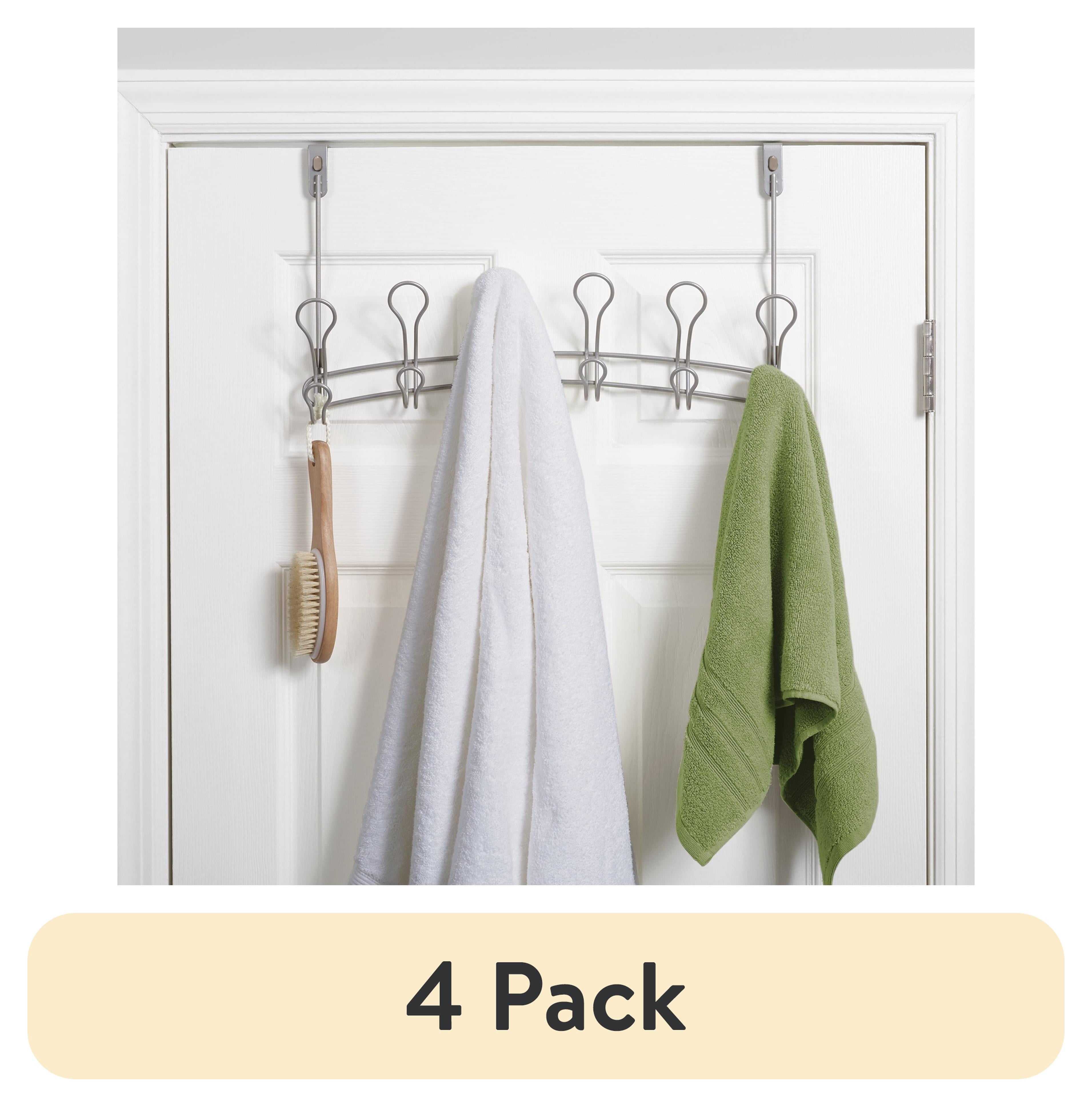 Rackl Robe (4 pack) Mainstays SnugFit Over-the-Door Towel & Robe Rack – 6 Double ...