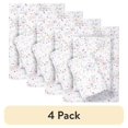 thumbnail image 1 of (4 pack) Mainstays Super Soft Brushed Microfiber Bed Sheet Set, Twin-XL, White Floral, 3 Piece, 1 of 12