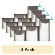 (4 pack) Mainstays Unscented Flameless LED Pillar Candles, White, Various Sizes, 3 Count