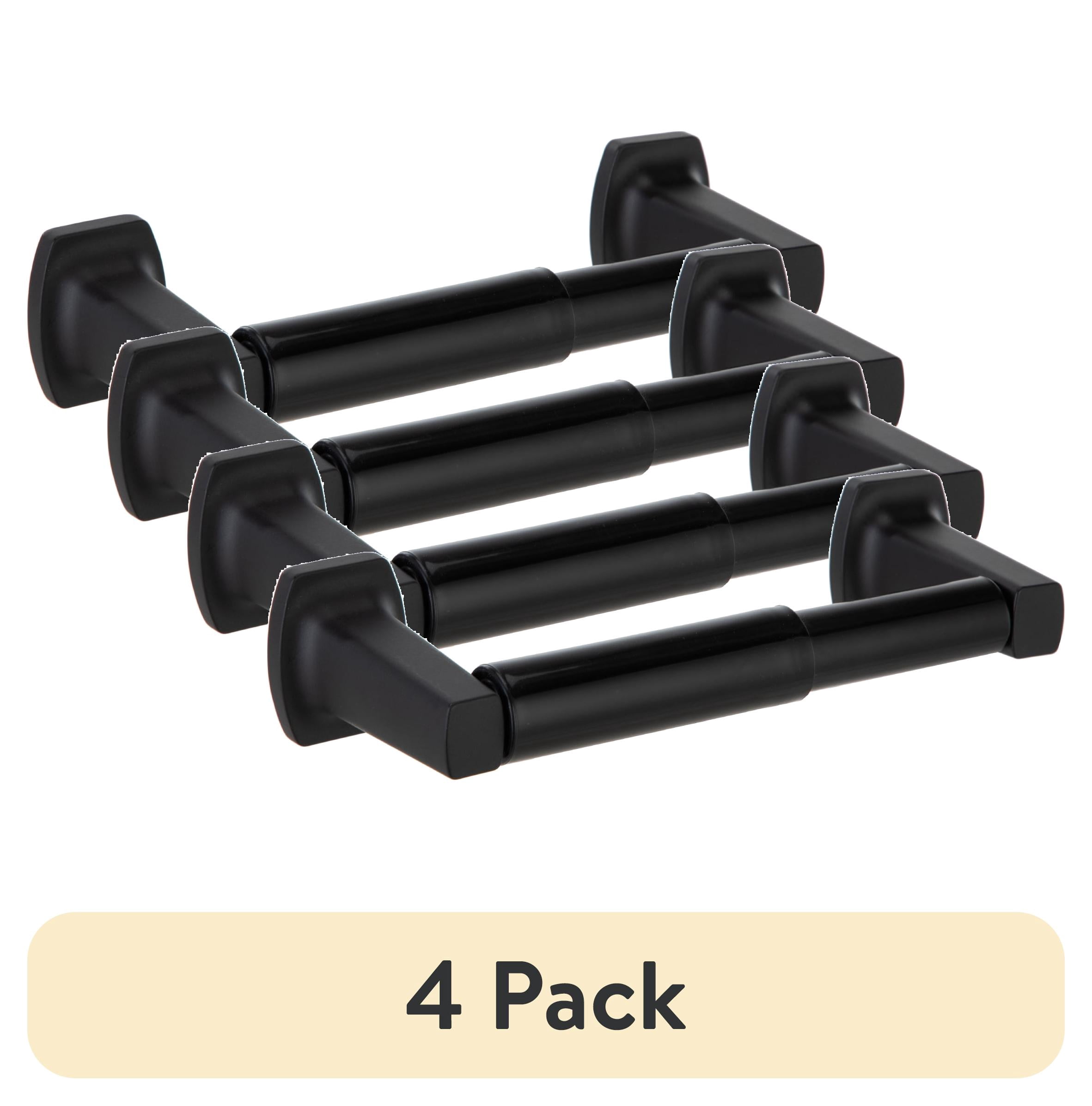 (4 pack) Mainstays Matte Black Wall Mount Toilet Paper Holder with Hardware