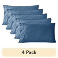 thumbnail image 1 of (4 pack) Mainstays Washed Ultra Soft Microfiber Pillowcase Set, Standard/Queen, Washed Indigo, 2 Piece, 1 of 9
