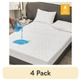 thumbnail image 1 of (4 pack) Mainstays Waterproof Mattress Pad, King 76 in x 80 in, 1 of 14