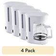 thumbnail interactive-video image 1 of (4 pack) Mainstays White 12-Cup Drip Coffee Maker, New, 1 of 10
