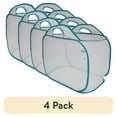 thumbnail image 1 of Mainstays White Mesh Pop-Up Laundry Basket with Heavy Duty Handles, 21 x 13 x 15.5 inches, 1 of 8