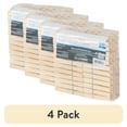 thumbnail image 1 of (4 pack) Mainstays Wooden Clothespins, Natural, Moisture Resistant, 100 Pack, 1 of 20