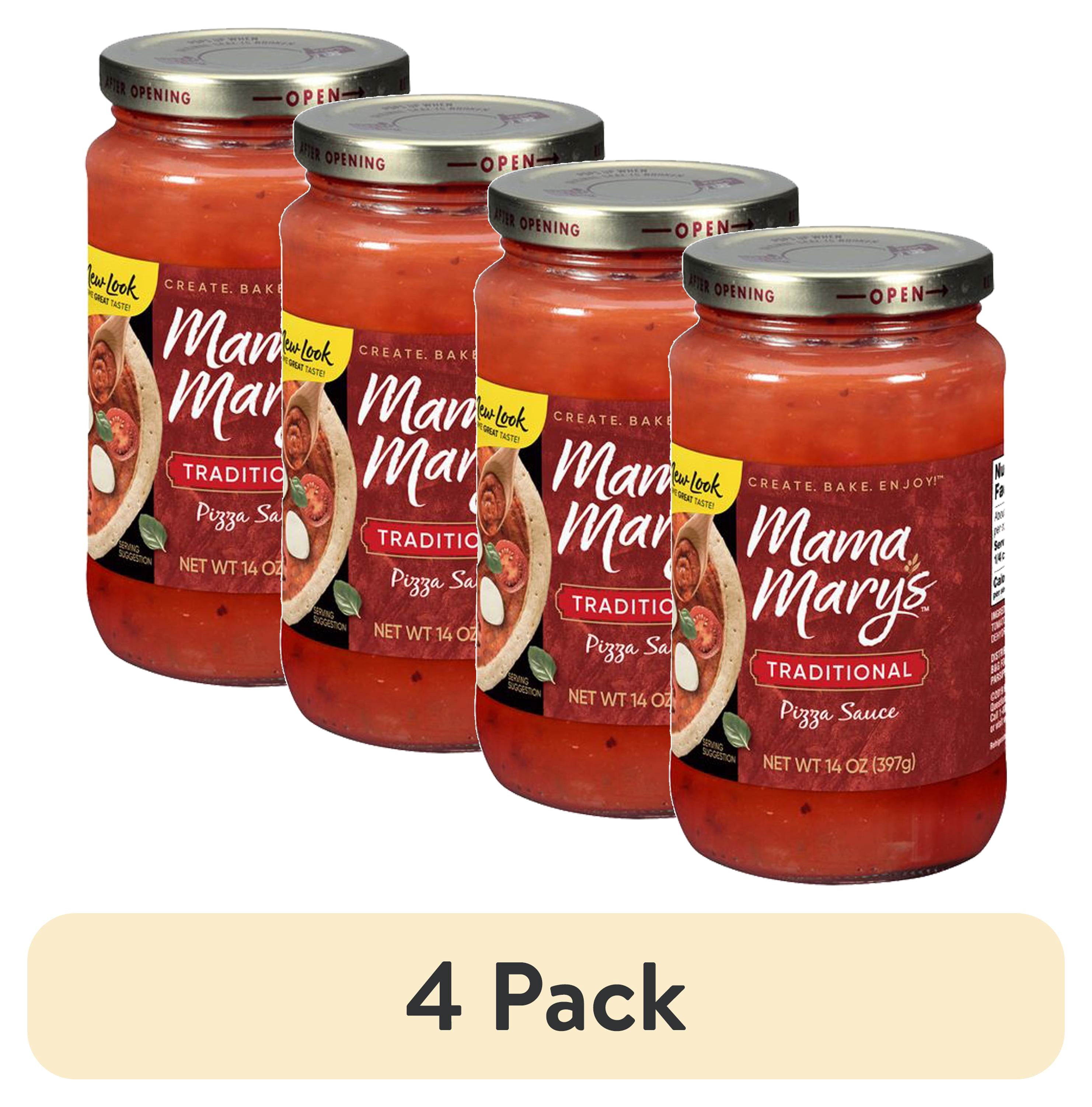 Mama Mary's Traditional Pizza Sauce, 14 OZ Jar - Walmart.com