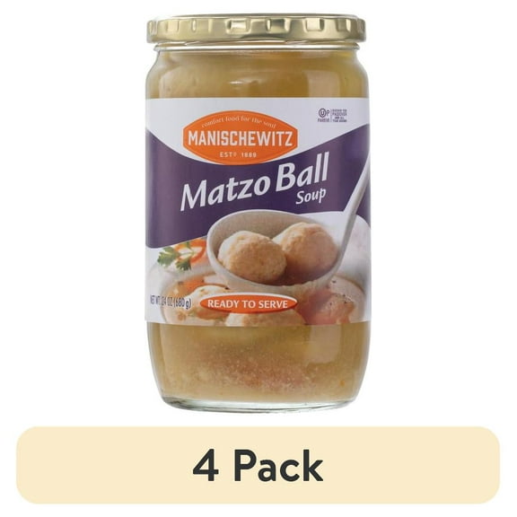 (4 pack) Manischewitz Matzo Ball Soup Mix, 24 oz