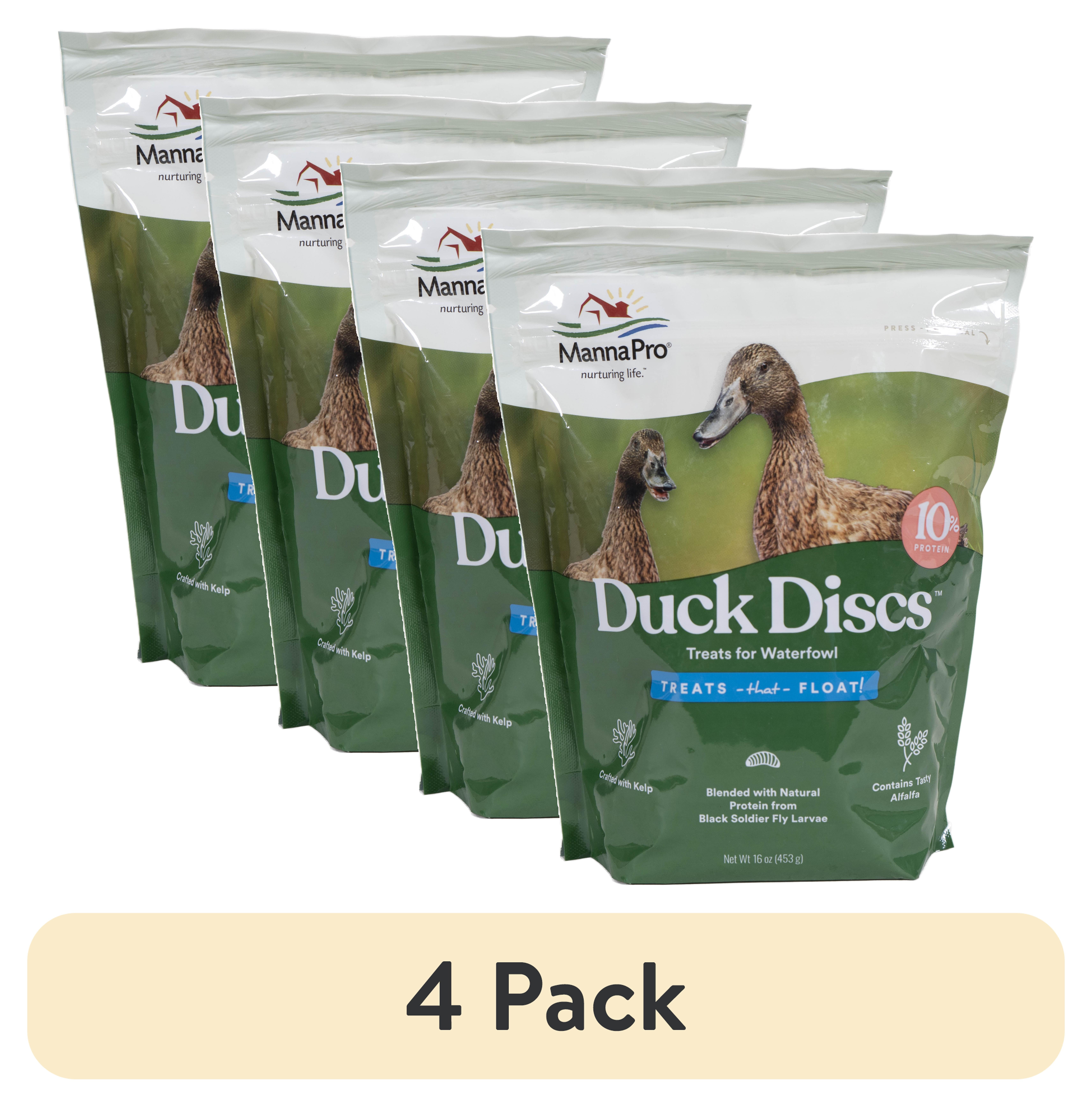 (4 pack) Manna Pro Duck Disc Treats for Waterfowl 16 oz