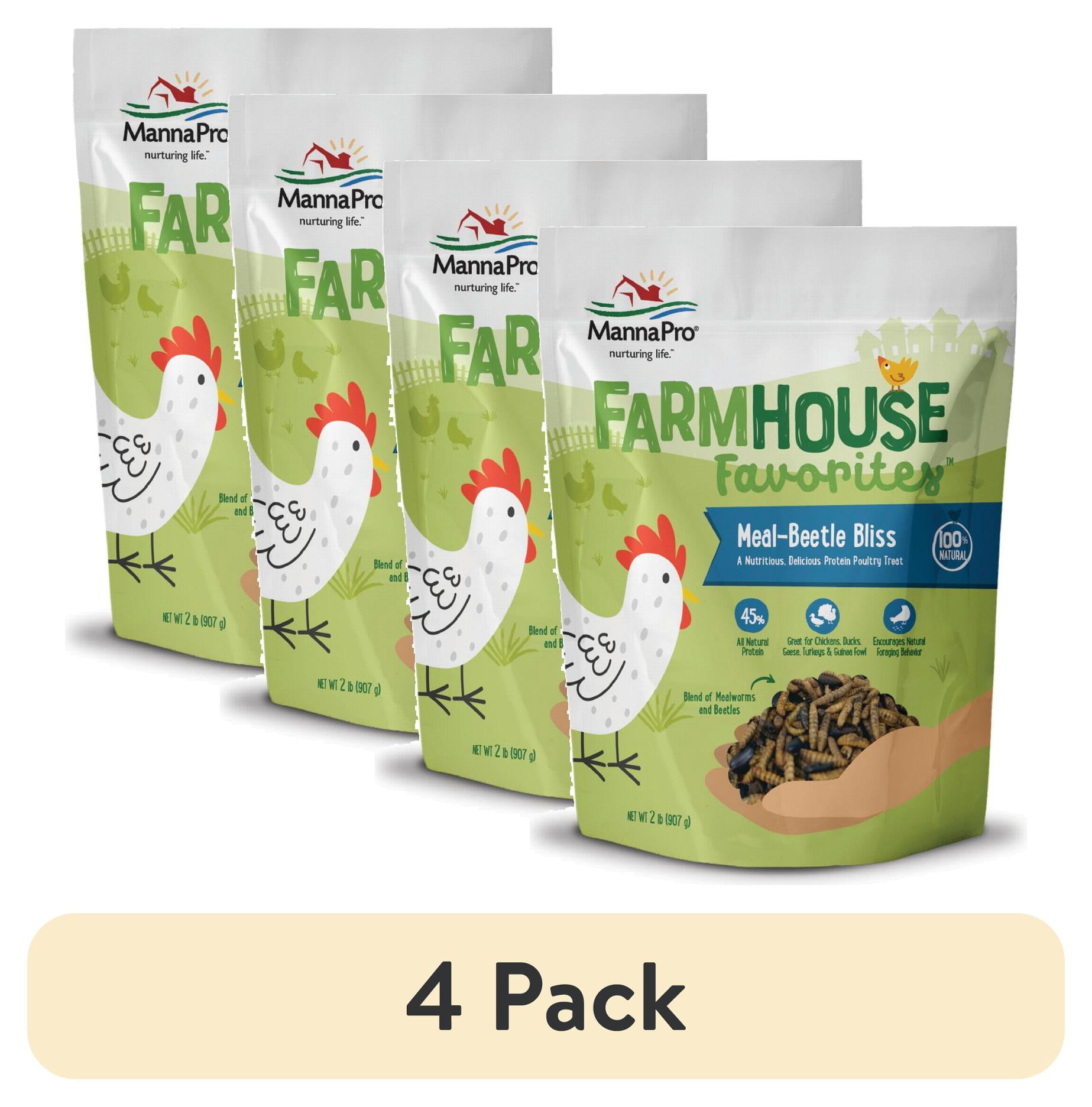 (4 pack) Manna Pro Farmhouse Favorites Meal Beetle Bliss 2lb