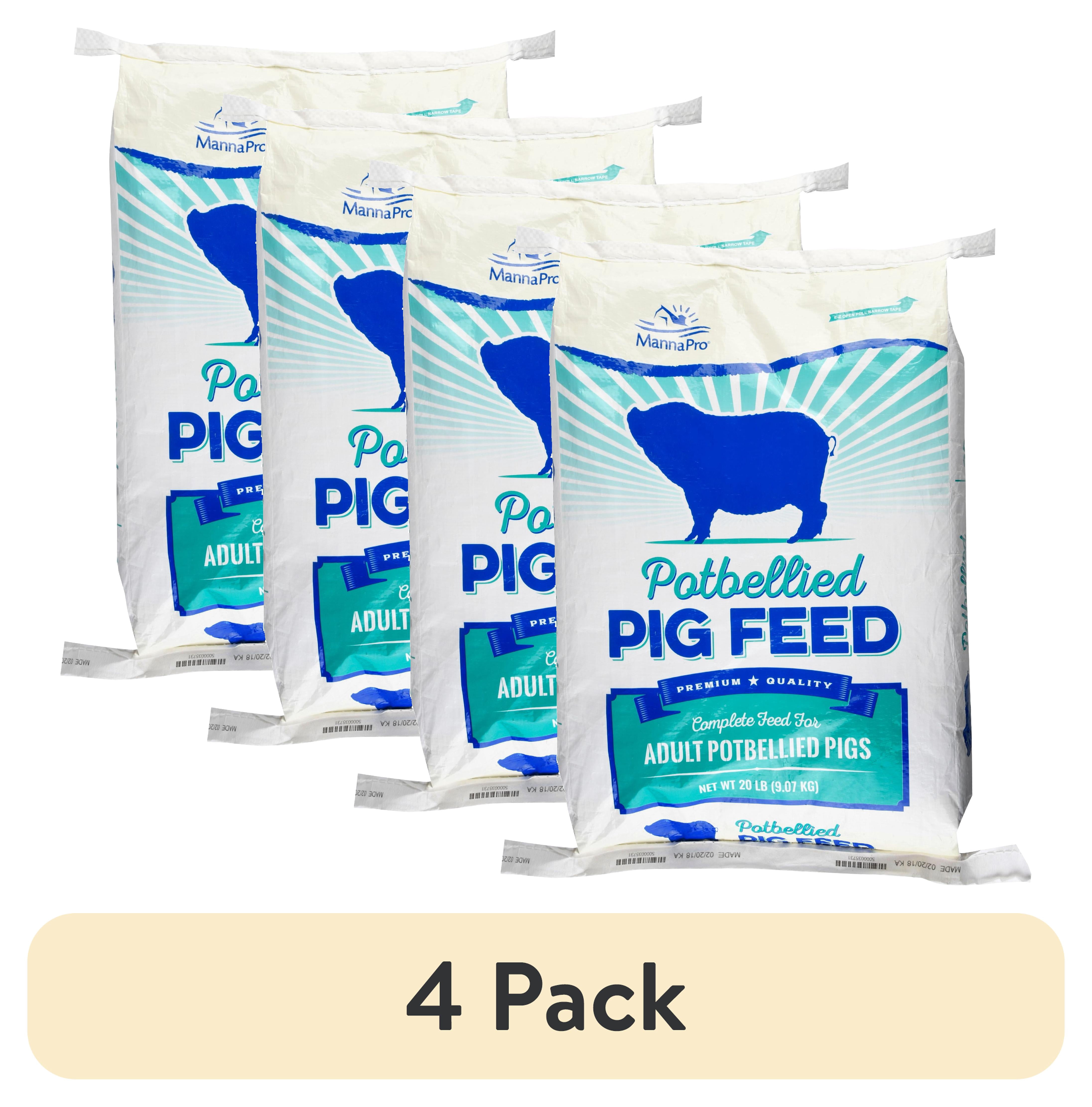 (4 pack) Manna Pro Potbellied Pig Feed 20 lb.
