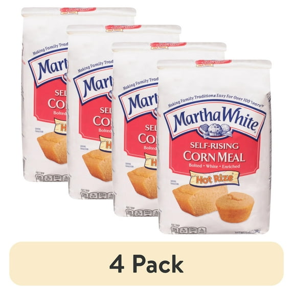 (4 pack) Martha White Self-Rising Corn Meal, 80 oz