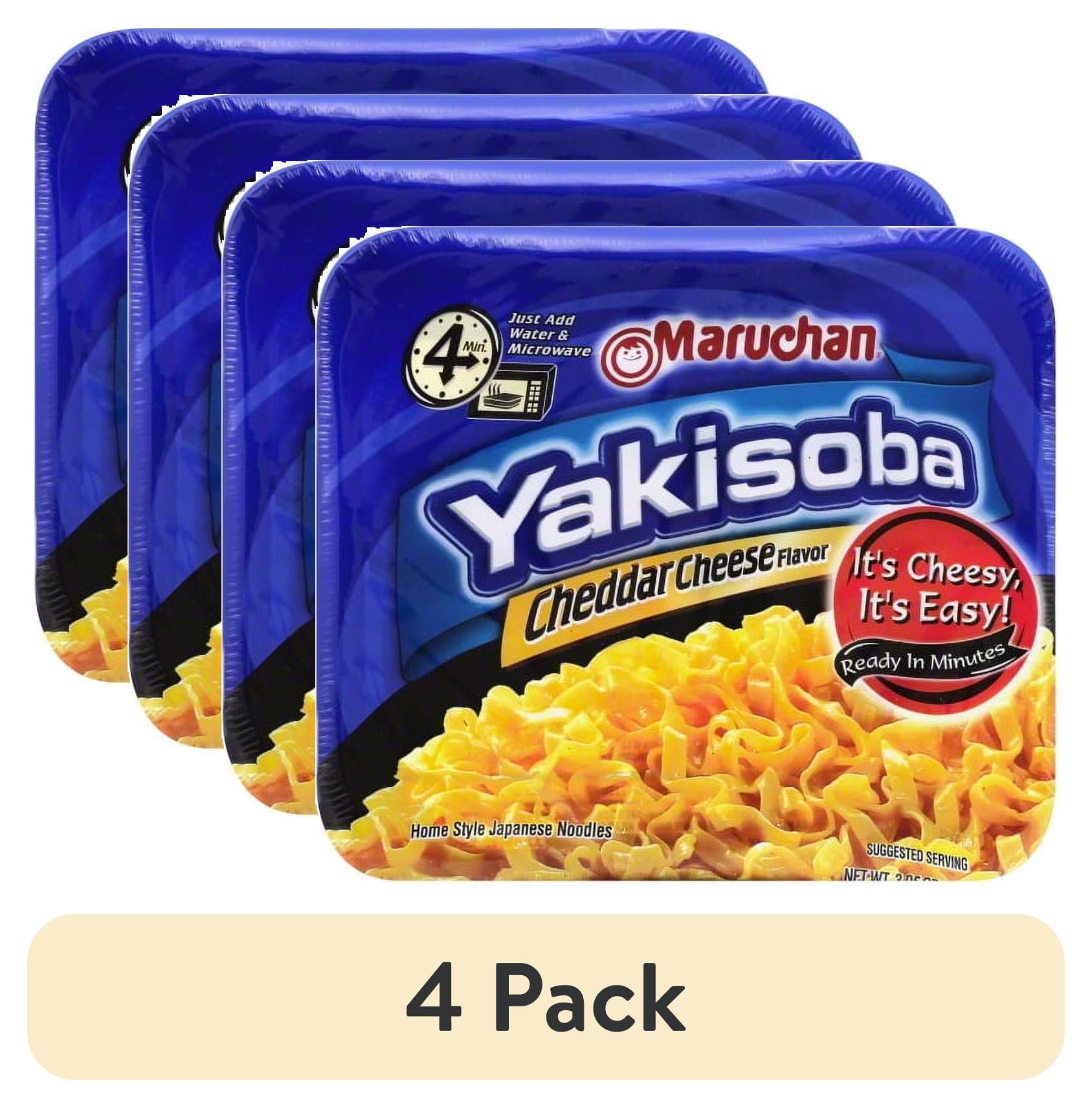 Maruchan Yakisoba Cheddar Flavor Noodles, 3.96 Ounces Pack of 4