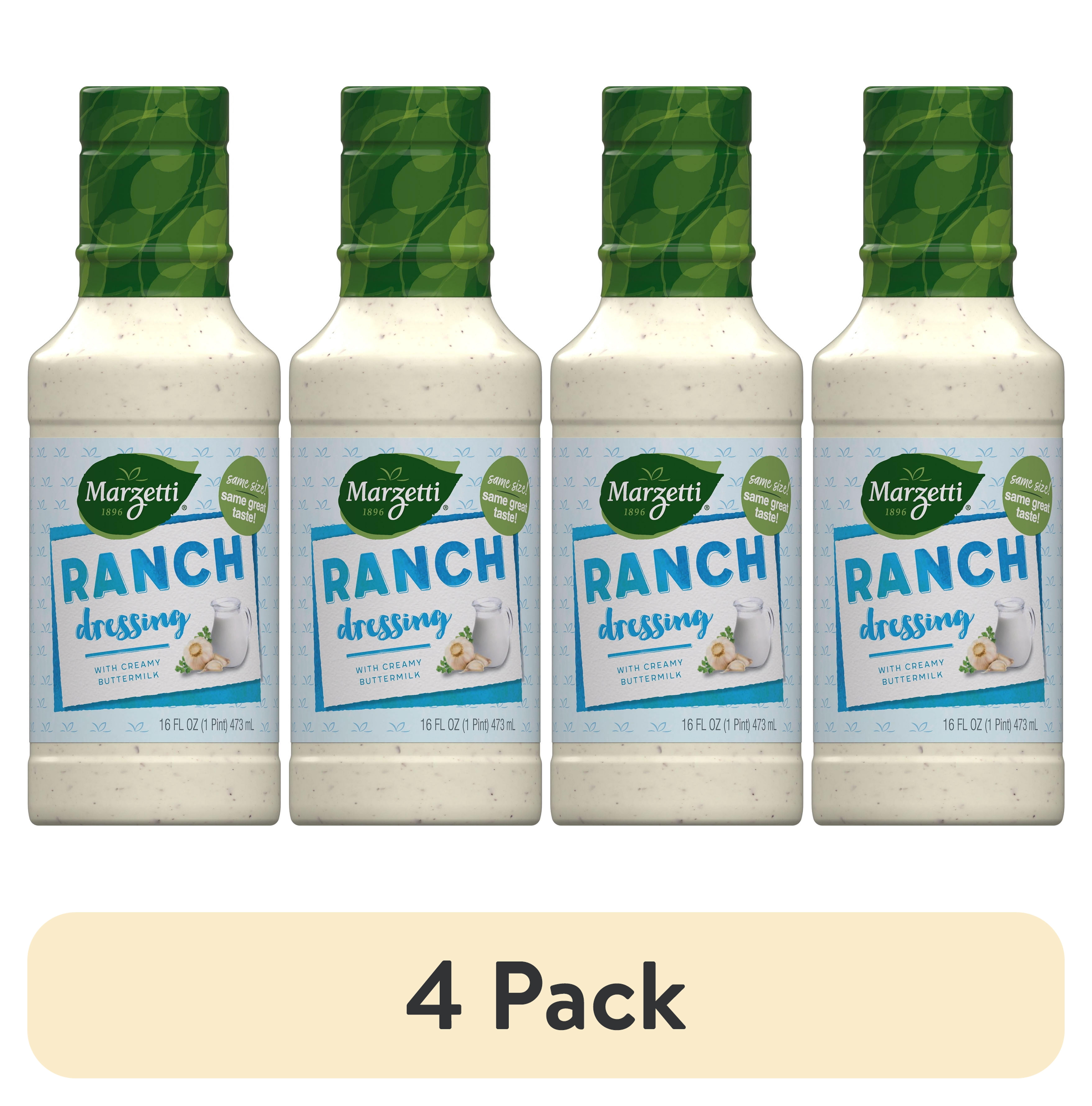(4 pack) Marzetti Ranch Dressing, 16 fl. oz. Bottle