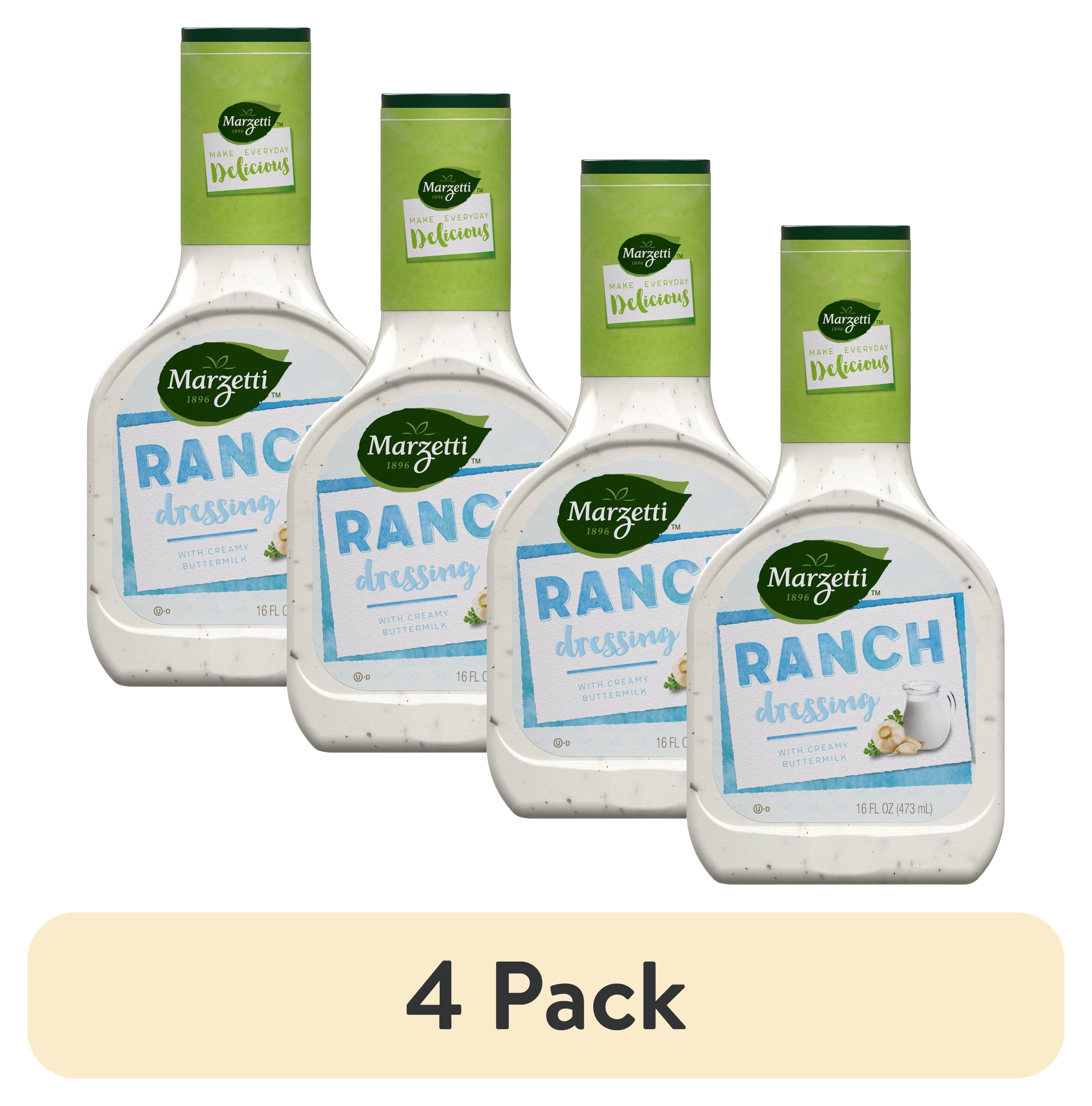 (4 pack) Marzetti Ranch Dressing 16 fl. oz. Bottle