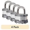 thumbnail image 1 of (4 pack) Master Lock 1KA 2001 Keyed Padlock 1-3/4 in W x 1-15/16 in H Body 15/16 in H Shackle Steel, 1 of 5