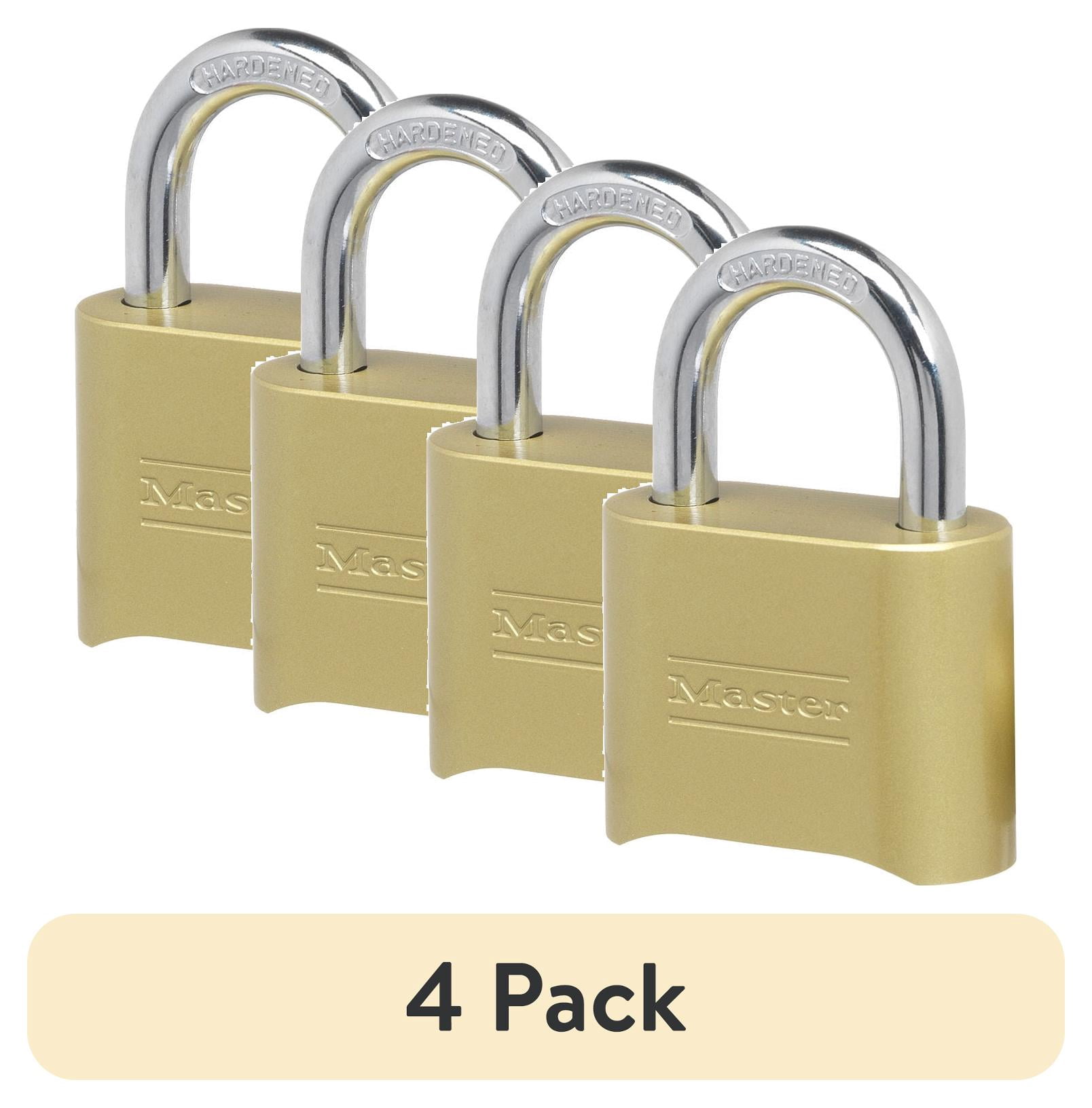 (4 pack) Master Lock 2in (51mm) Wide Set Your Own Combination Solid Body Padlock