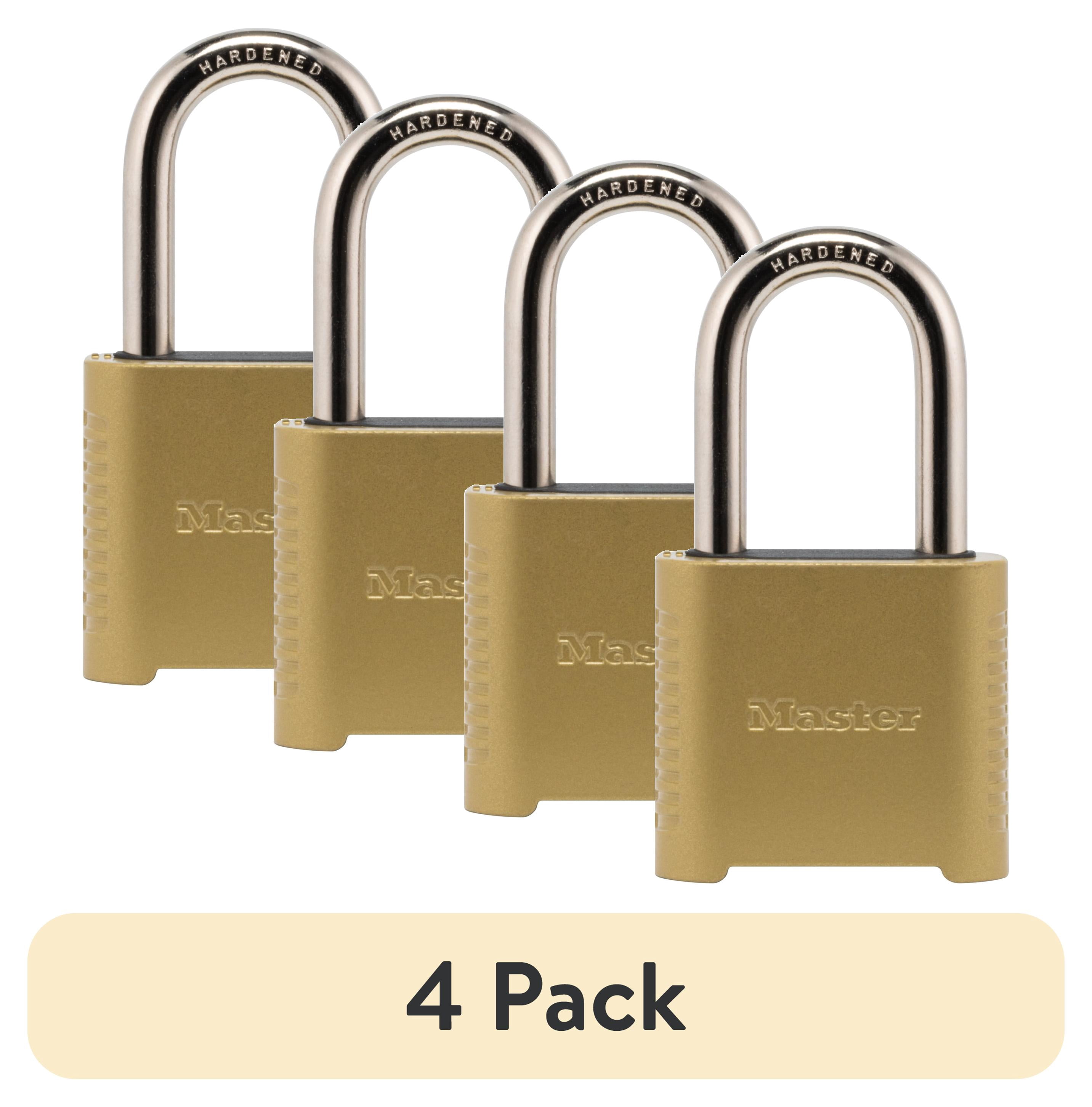 (4 pack) Master Lock 2in Zinc Outdoor Combination Padlock with 2in Shackle