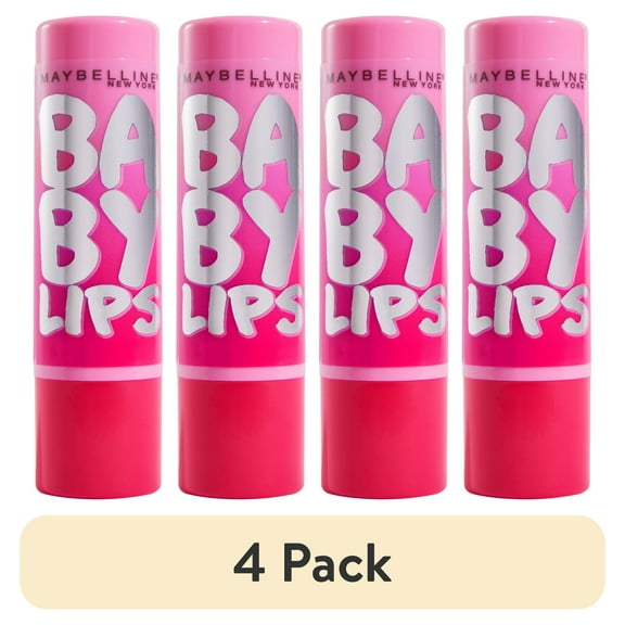 (4 pack) Maybelline Baby Lips Glow Hydrating Lip Balm, My Pink,