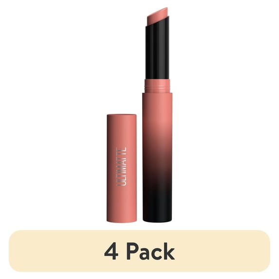 (4 pack) Maybelline Color Sensational Ultimatte Slim Lipstick Makeup, More Buff, 0.06 oz.