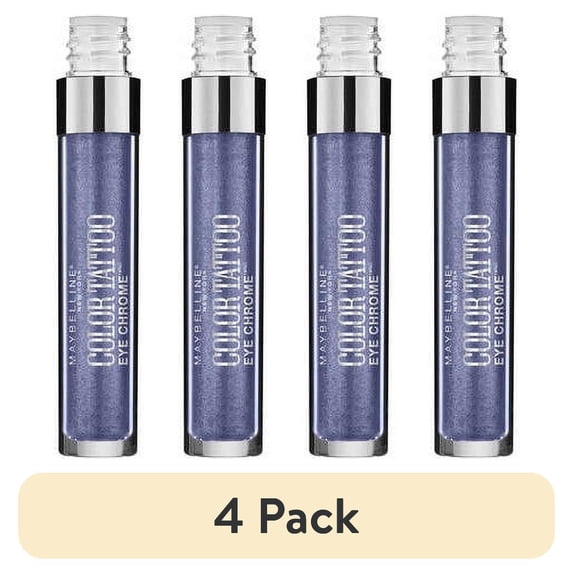 (4 pack) Maybelline Color Tattoo Eye Chrome Eyeshadow, Bold Sapphire, 0.11 Fl Oz